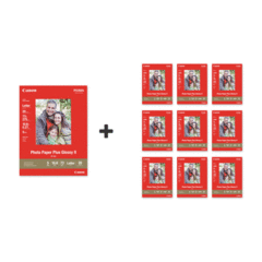 Canon Photo Paper Plus Glossy II Letter (10 Packs, 200 Sheets)