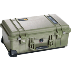 Pelican 1510SC Studio Case with Lid Organizer and Yellow Divider Set (Green)