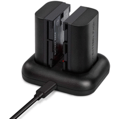 Elzle 2 Pack LP-E6 2000mAh Battery and Rapid Dual USB Battery Charger
